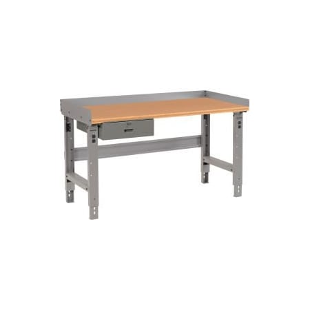 Global Equipment Workbench w/ Shop Top Square Edge   Drawer, 60"W x 30"D, Gray 318666